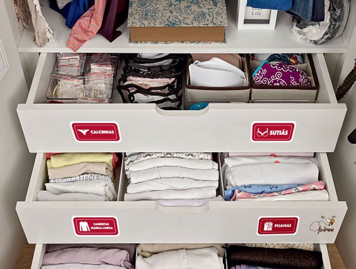 Etiquetas Organizadoras para Closet (impermeável)