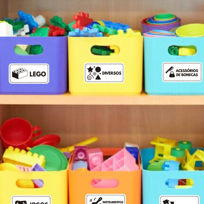 Etiquetas Organizadoras de Brinquedos