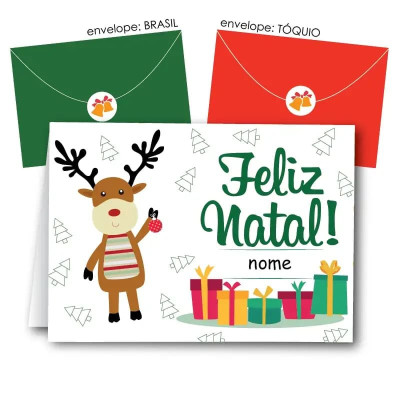 Cartão Duplo Natal Personalizado