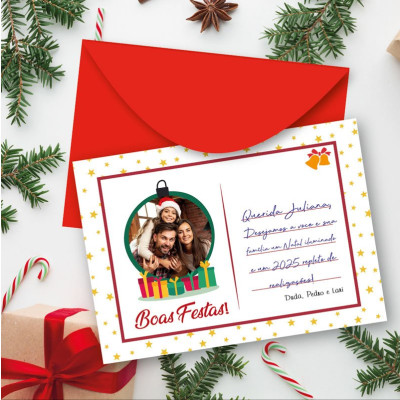 Cartão Postal Natal com Foto