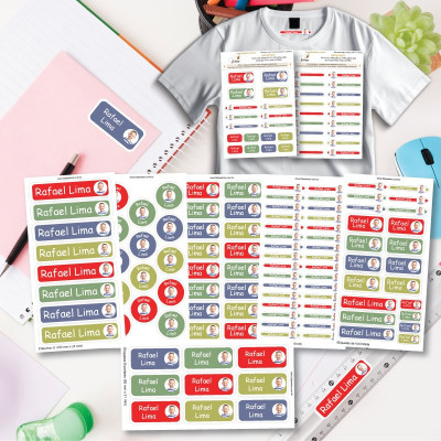 Combo Colmeia (136 etiquetas para roupas e objetos)