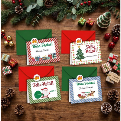Cartão Duplo Natal Personalizado