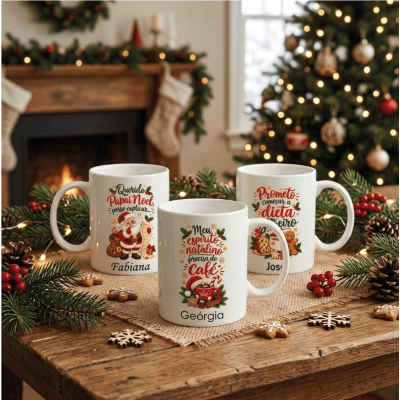 Caneca Natal Personalizada Frases Divertidas