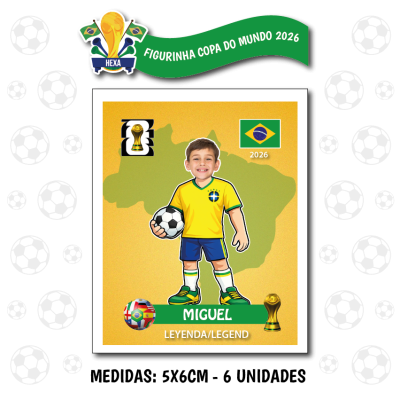 Figurinhas Adesivas personalizadas Copa do Mundo