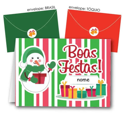 Cartão Duplo Natal Personalizado