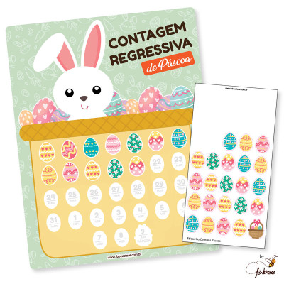 Calendário Contagem Regressiva Páscoa
