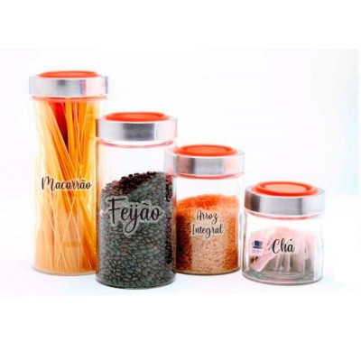 Kit Etiquetas Transparente para Mantimentos