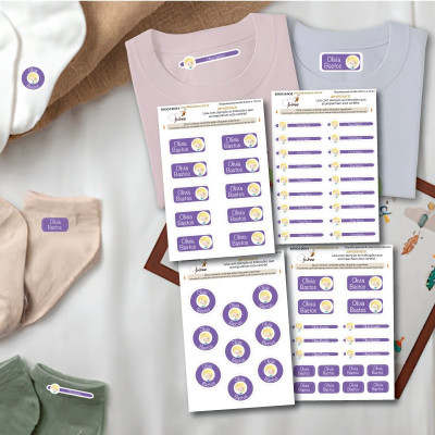 Etiquetas Termocolantes laváveis Personalizadas para Roupas e Uniformes 