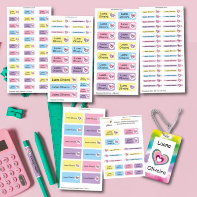 Kit Escolar Básico Personalizado